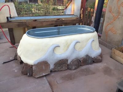 A Great Wood-Fired Earthen Hot Tub Image